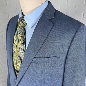 Marzotto Banana Republic Blazer Men 42R Blue Modern Slim Super‎ 100s Wool Jacket